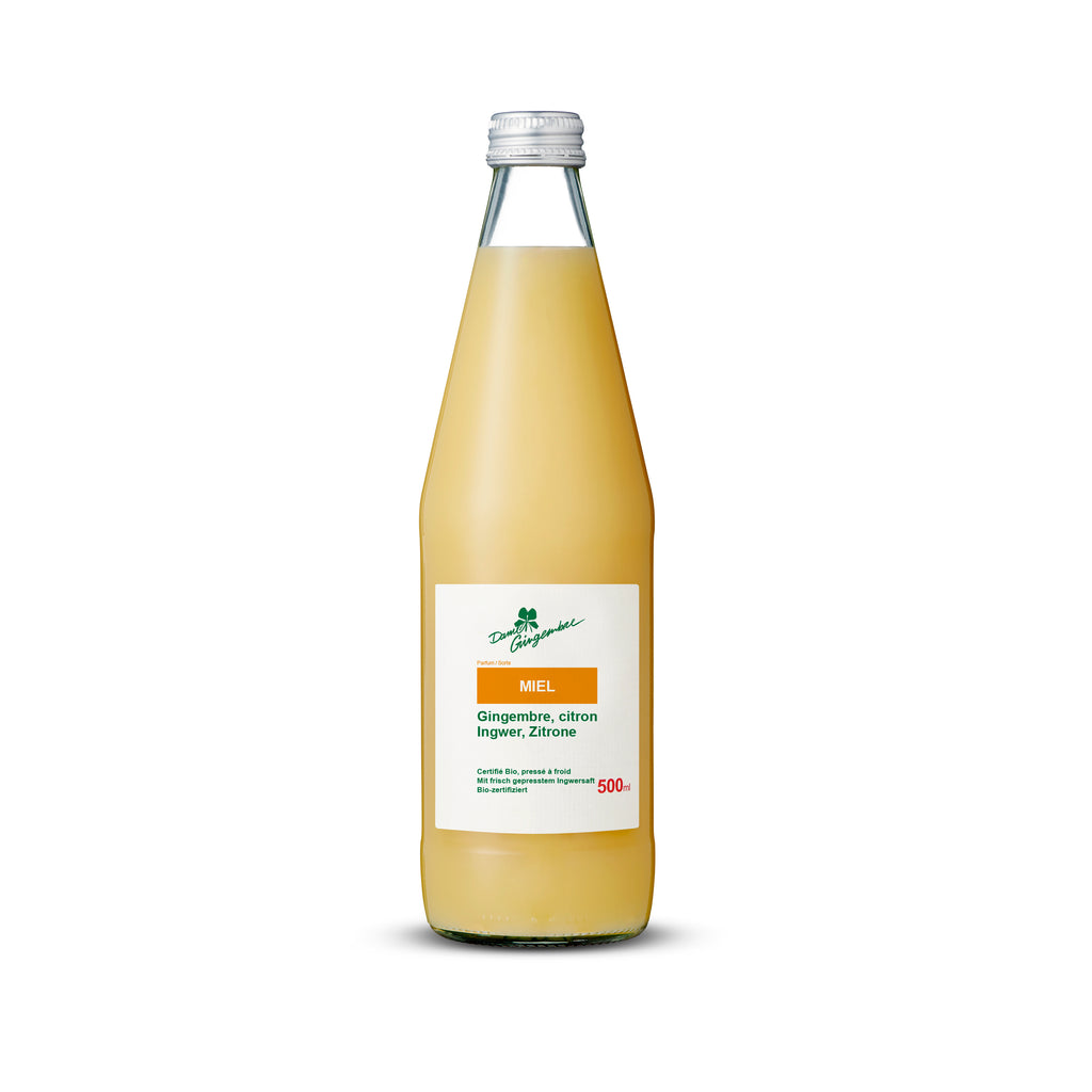 Jus de gingembre bio au miel Dame Gingembre Suisse