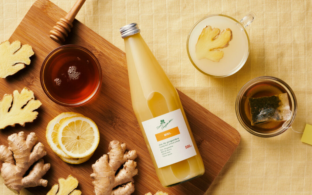 Jus de Gingembre au Miel avec du thé
